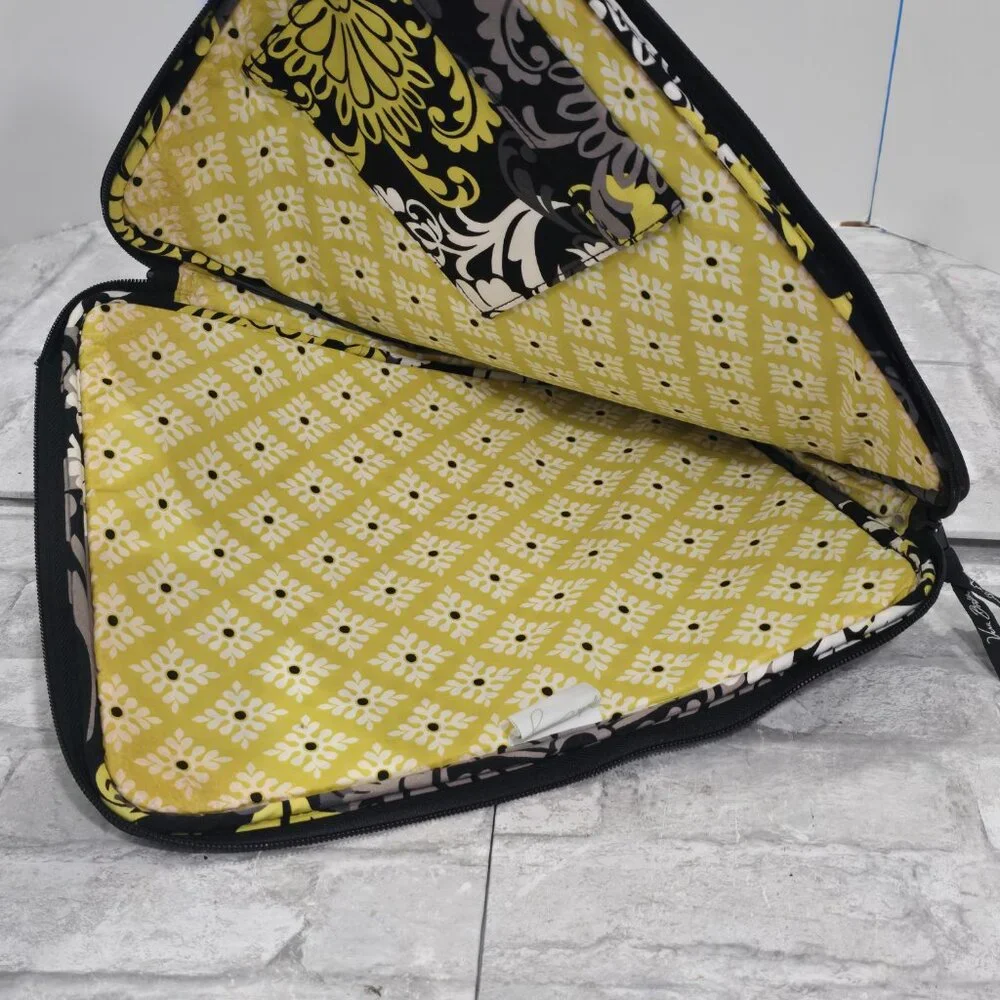 Vera Bradley Tablet‎ / Laptop Cover Case Baroque Quilted Black & Yellow Sleeve